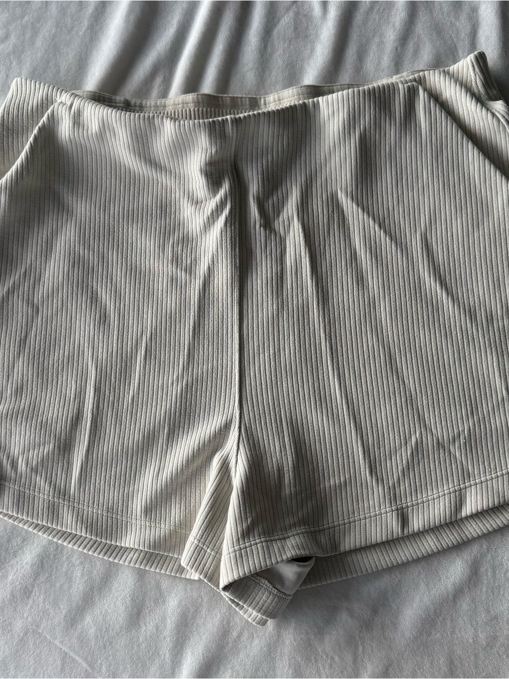 lululemon athletica Ribbed High-Waist Bike Shorts - Cream